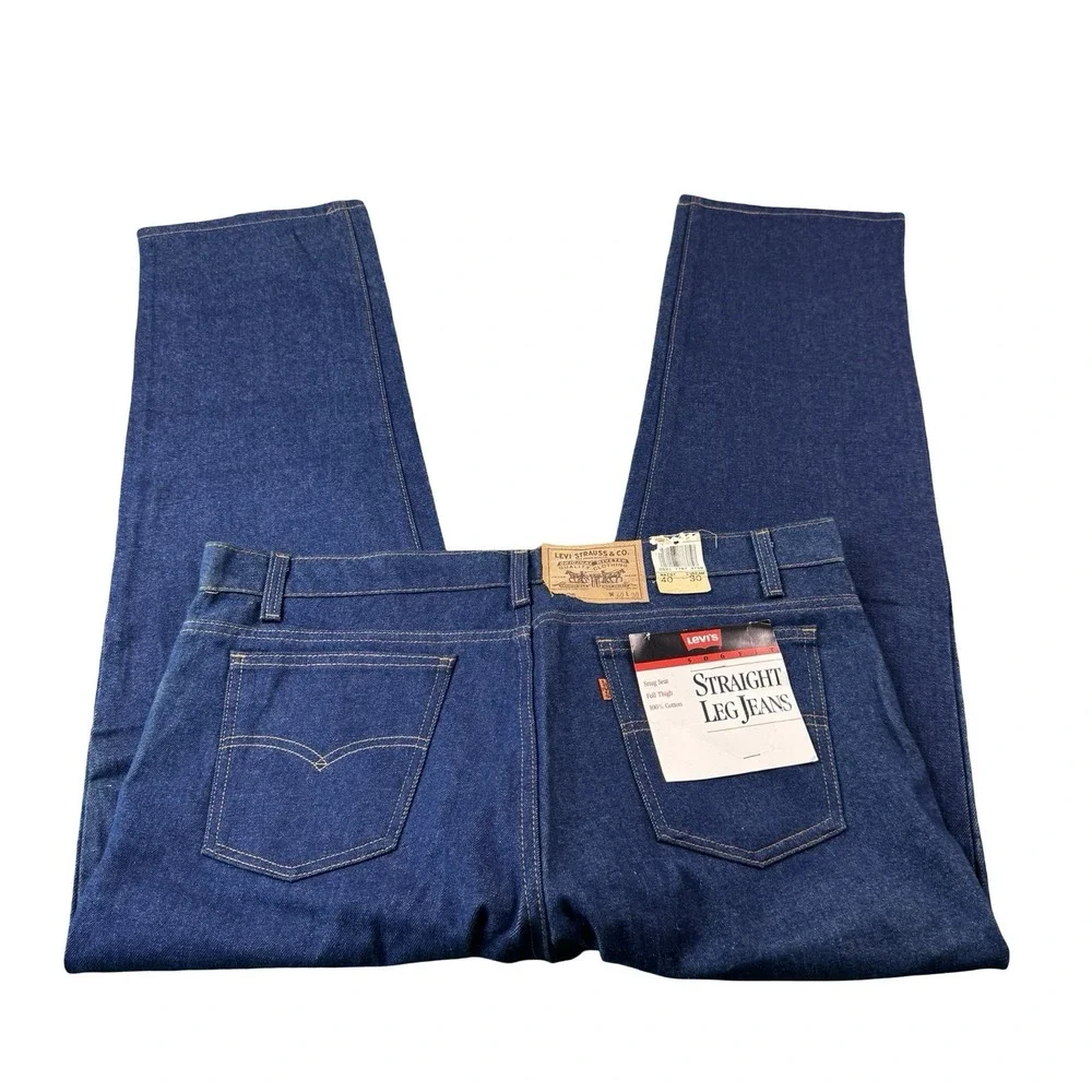 Levis 506 Orange Tab VTG USA Made 90s Deadstock Dark Wash Jeans 40x30 NWT